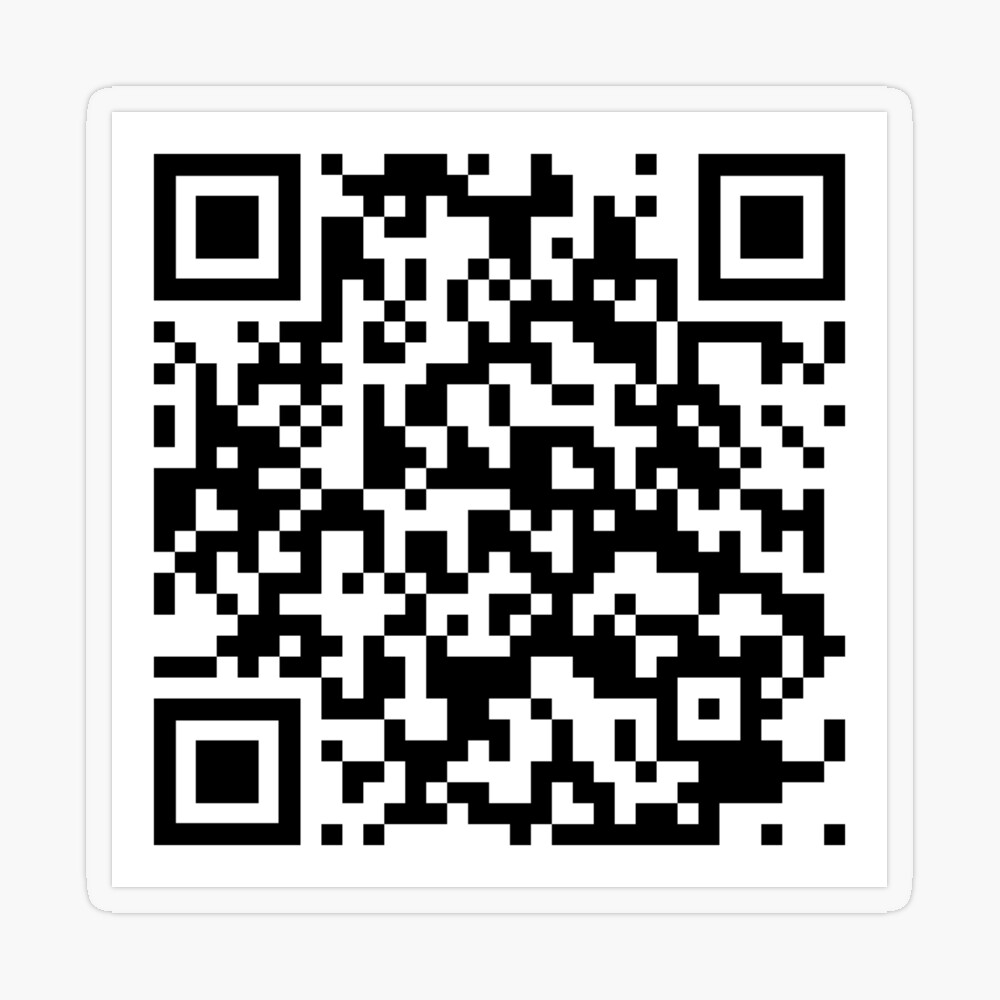 Rick Roll QR code disguised as bitcoin QR code | Greeting Card