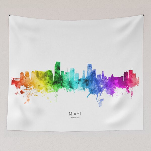 Item preview, Miami Florida Skyline designed and sold by ArtPrints.