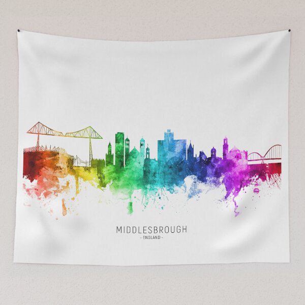 Item preview, Middlesbrough England Skyline designed and sold by ArtPrints.