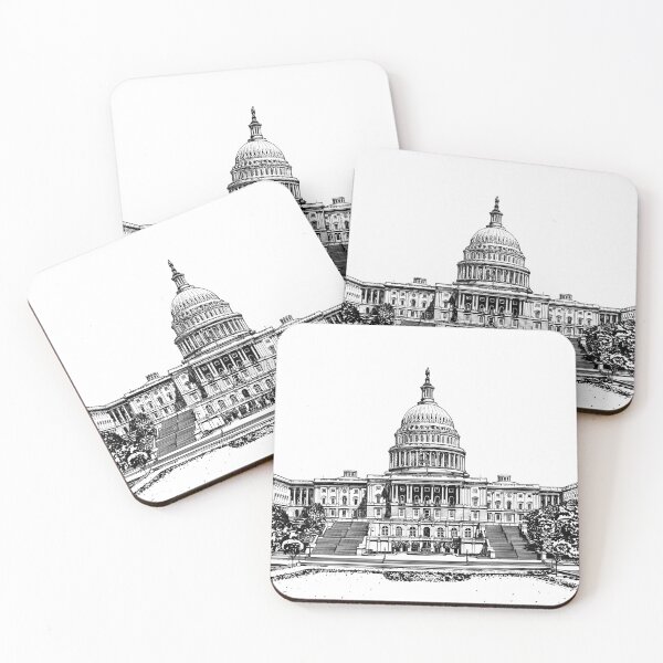 Item preview, UNITED STATES CAPITOL (west front) - INK PAINTING designed and sold by lautir.