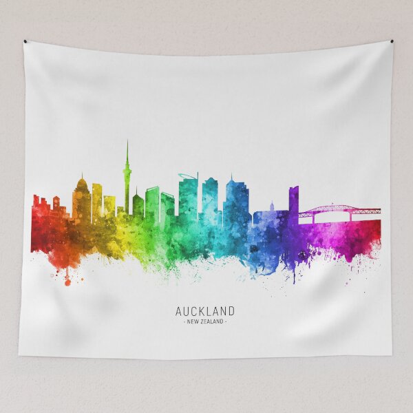 Item preview, Auckland New Zealand Skyline designed and sold by ArtPrints.