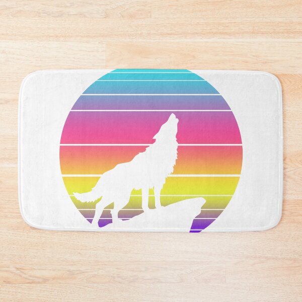 Item preview, Wolf design, 80s gift, Retro Vintage design print designed and sold by Lisbob.