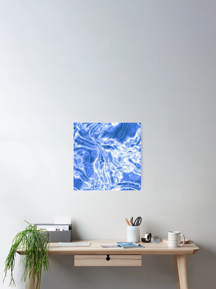 Thumbnail 2 of 3, Poster, Blue Water Ripples Pattern designed and sold by everything4eva.