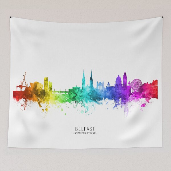 Item preview, Belfast Northern Ireland Skyline designed and sold by ArtPrints.