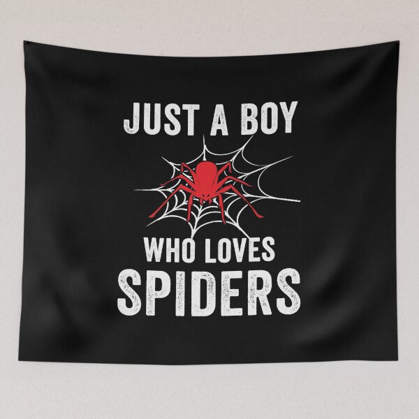 Item preview, Halloween Just A Boy Who Loves Spiders Funny Gift designed and sold by haselshirt.
