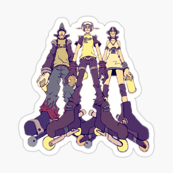 Vista previa del artículo con la obra «Jet Set Radio Future (JSRF) Los GGs Purple Tint», diseñado y vendido por everything4eva.