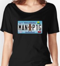 Man Bear Pig Plate Women's Relaxed Fit T-Shirt