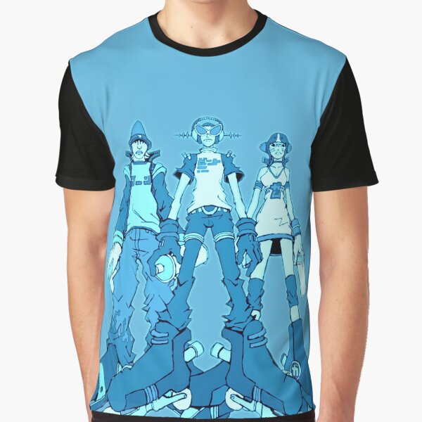 Vista previa del artículo con la obra «Jet Set Radio Future (JSRF) Los GGs Blue Tint», diseñado y vendido por everything4eva.