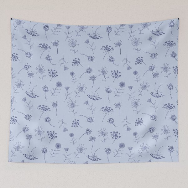 Item preview, Lightblue wildflowers designed and sold by Marla Ilustración.