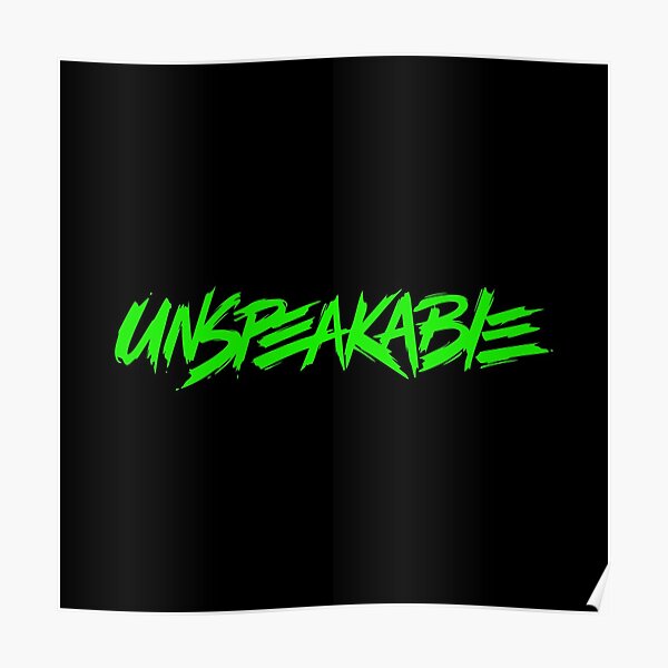 Unspeakable Logo Posters Redbubble - skin unspeakable roblox unspeakablegaming skin unspeakable roblox unspeakable logo