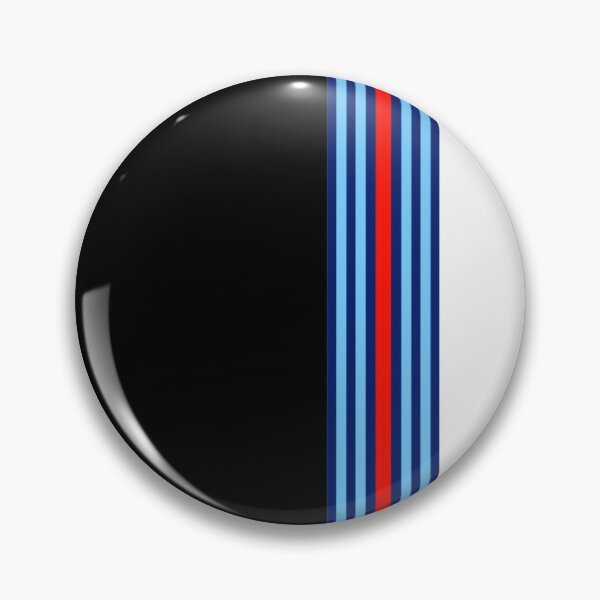 Item preview, Black and White Martini Racing Stripes Poster – Minimalist Classic Livery designed and sold by Road To Track.