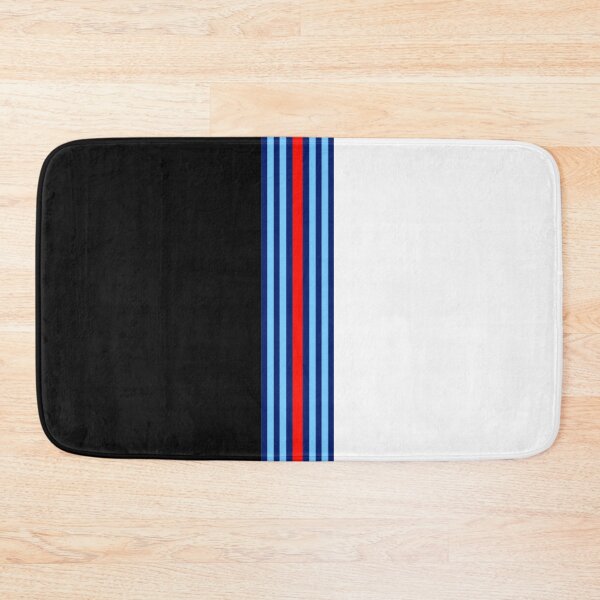 Item preview, Black and White Martini Racing Stripes Poster – Minimalist Classic Livery designed and sold by Road To Track.