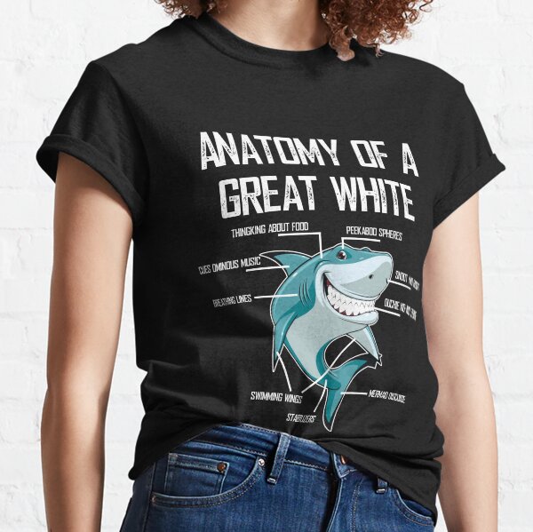 anatomy of a great white shark Classic T-Shirt