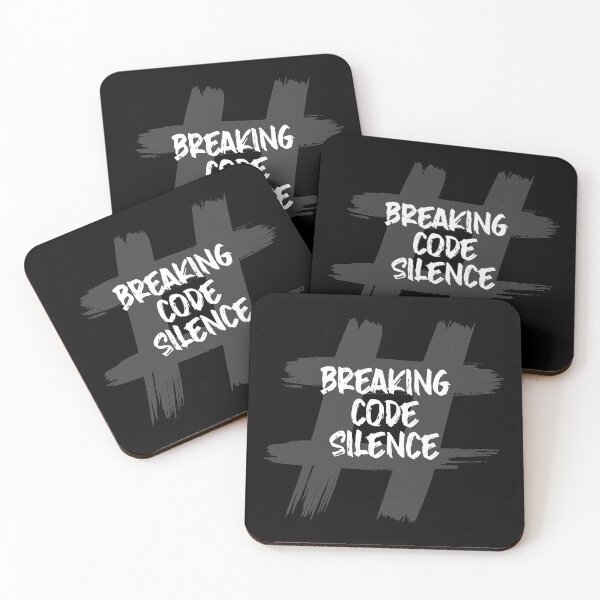 Item preview, #BreakingCodeSilence- (Brush effect in dark grey) designed and sold by HeraAndKosmos.