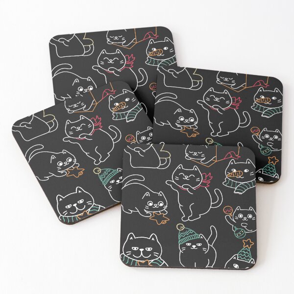 Item preview, Cute Christmas Cat pattern designed and sold by DarkHumorstore.