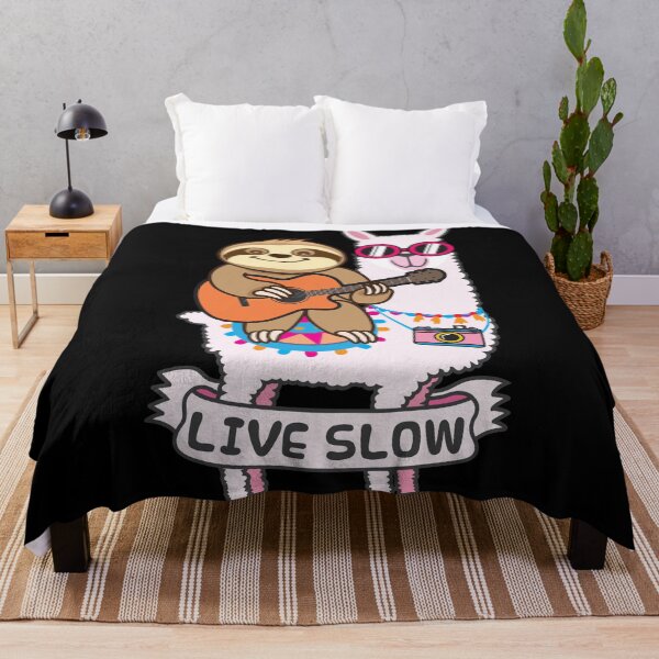 Item preview, Sloth llama Live Slow designed and sold by plushism.