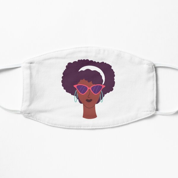 Queen Afro, Afro Lady T-Shirt, Black Power Tee, Woman Empowerment, African Shirt, Black History Shirt, Flat Mask