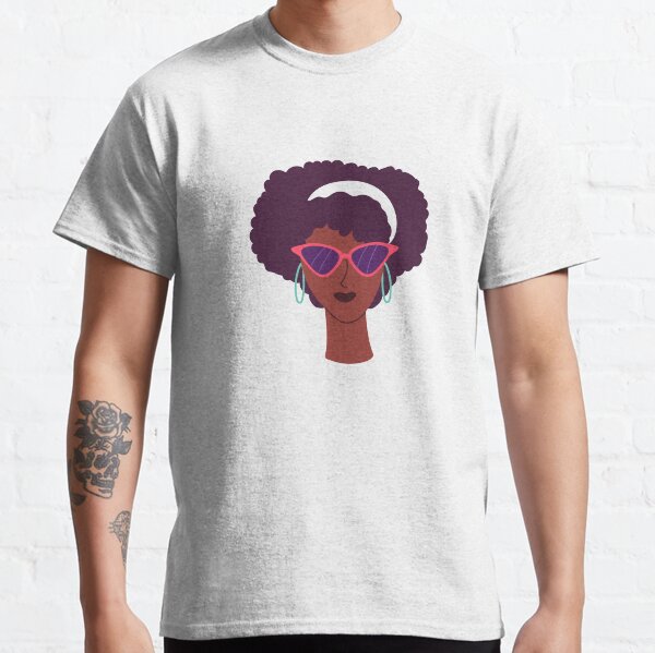 Queen Afro, Afro Lady T-Shirt, Black Power Tee, Woman Empowerment, African Shirt, Black History Shirt, Classic T-Shirt
