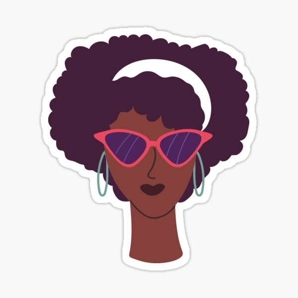 Queen Afro, Afro Lady T-Shirt, Black Power Tee, Woman Empowerment, African Shirt, Black History Shirt, Sticker
