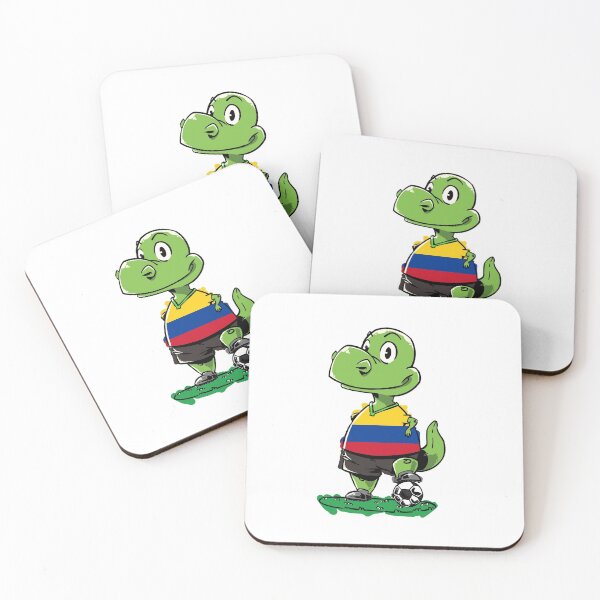 Item preview, Soccer Dinosaur - Wearing A Colombia Shirt designed and sold by iHeartDinosaurs.