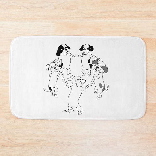 Item preview, The Dancing Cute Dogs Henry Matisse Inspired designed and sold by ArtByGrinch.