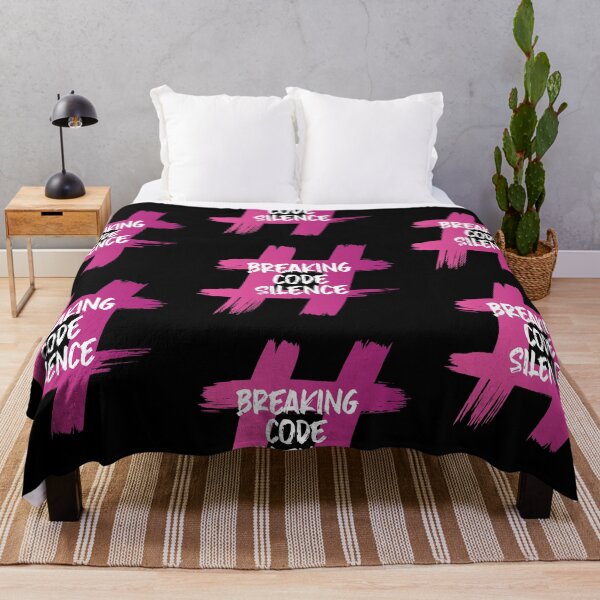 Item preview, #BreakingCodeSilence- (Brush effect in Pink on black) designed and sold by HeraAndKosmos.