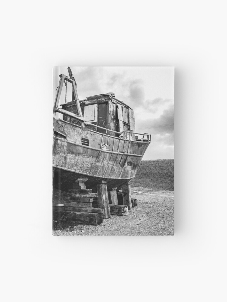 Shipyard Project Old Fishing Boat Hardcover Journal for Sale by LP-Images