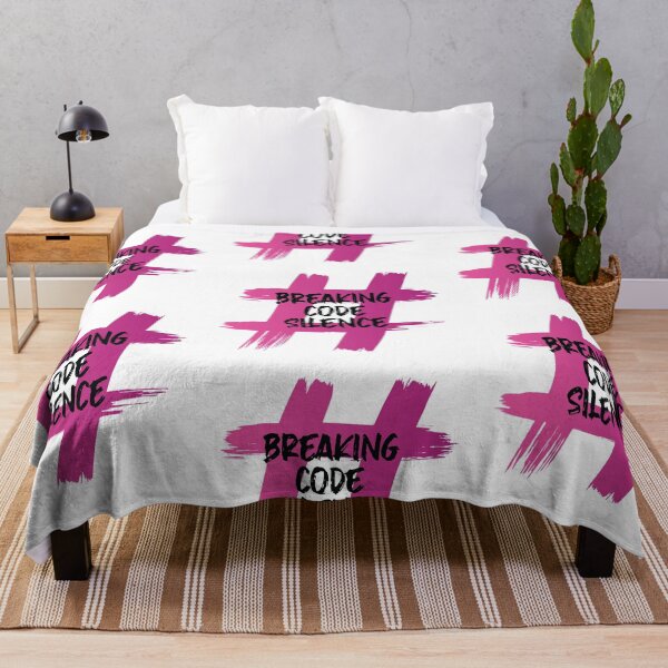 Item preview, #BreakingCodeSilence- (Brush effect in pink on white) designed and sold by HeraAndKosmos.