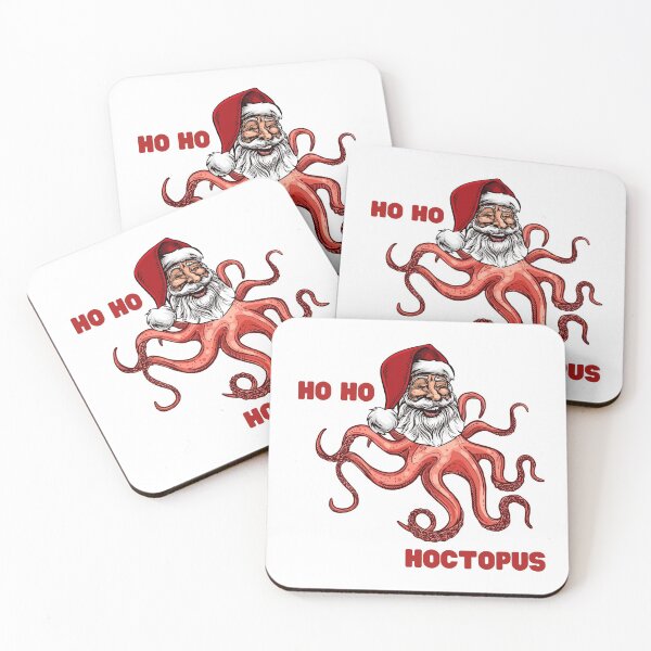 Item preview, Santa Claus Ho Ho Hoctopus Octopus Ho Ho Ho Hohoho Jolly Santa Weird Alien Tentacles Octopi Funny Christmas Gift for Weirdos Laughing Santa designed and sold by Nathalie Aynié.