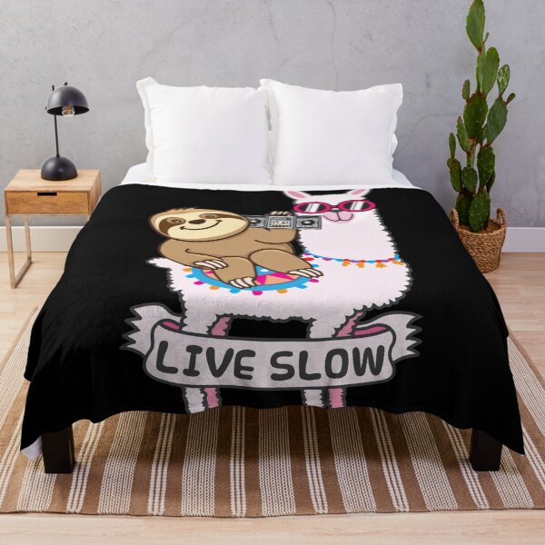 Item preview, Sloth llama Live Slow designed and sold by plushism.