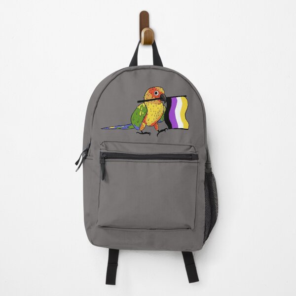 Item preview, Pride parrots - non-binary sun conure designed and sold by RossMakesArt.