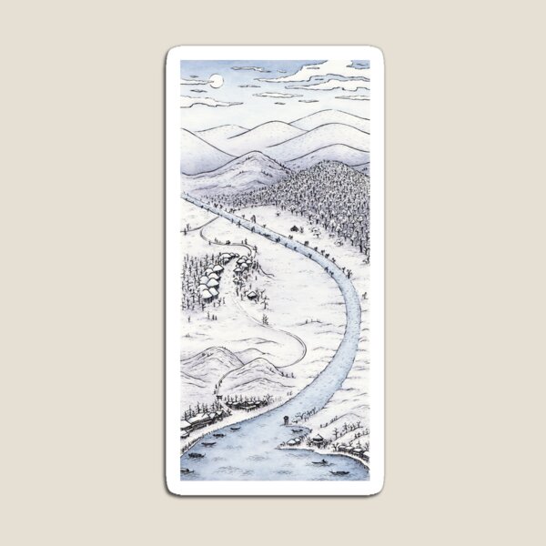 Snowy Day in Japan Magnet