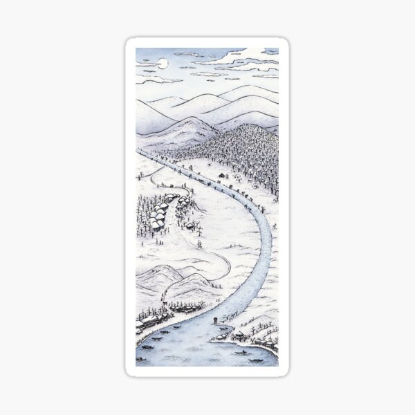 Snowy Day in Japan Sticker