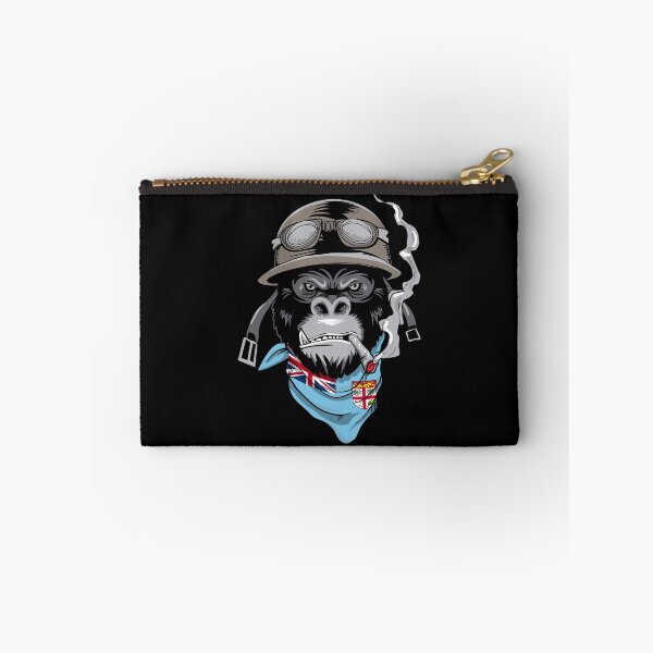 Item preview, Patriotic Fijian Motorist Biker Gorilla Fiji Flag Roots Nationalism Patriotism designed and sold by VollLaser.