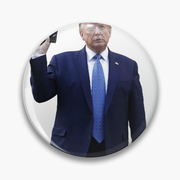 Donald Trump Holding the Bible Pin