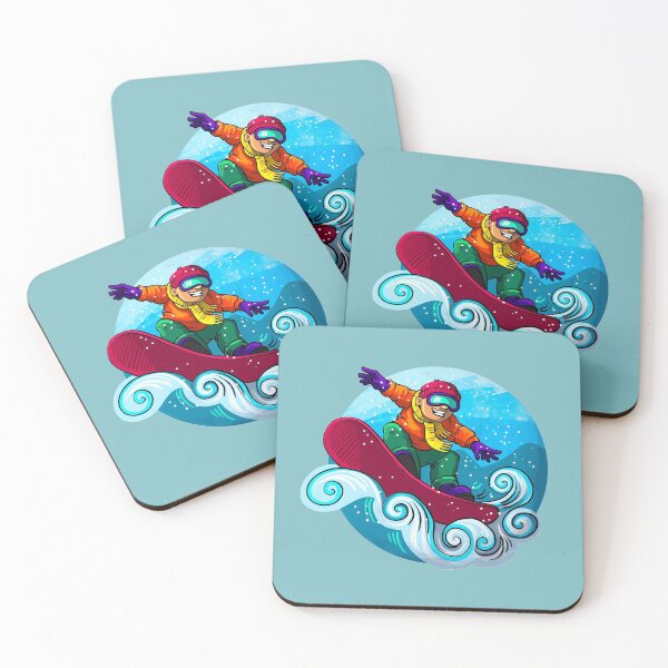 Item preview, Cute smiling snowboarder designed and sold by SleepyMarten.