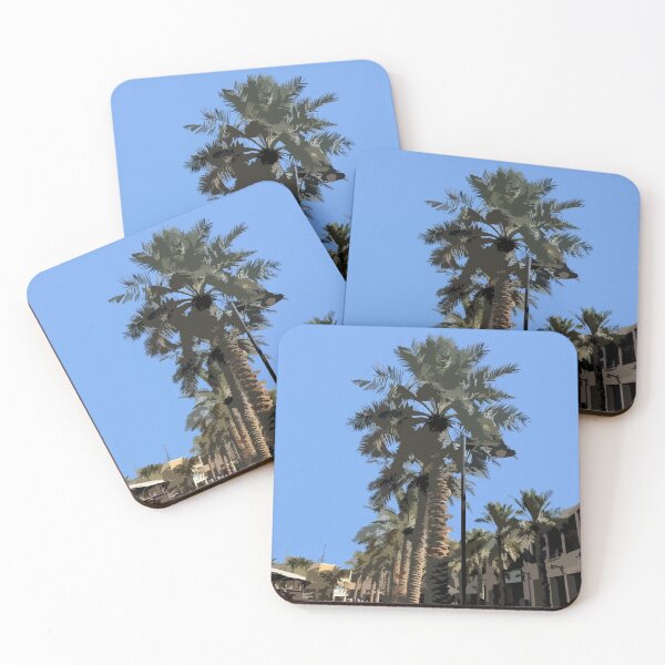 Item preview, Tropical Palm Trees at the Gulf Beach Marina in Kuwait designed and sold by ShopieHome.