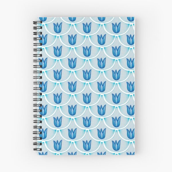 Item preview, Modern fish scales pattern - Blue Tulips designed and sold by Esther Nagy.