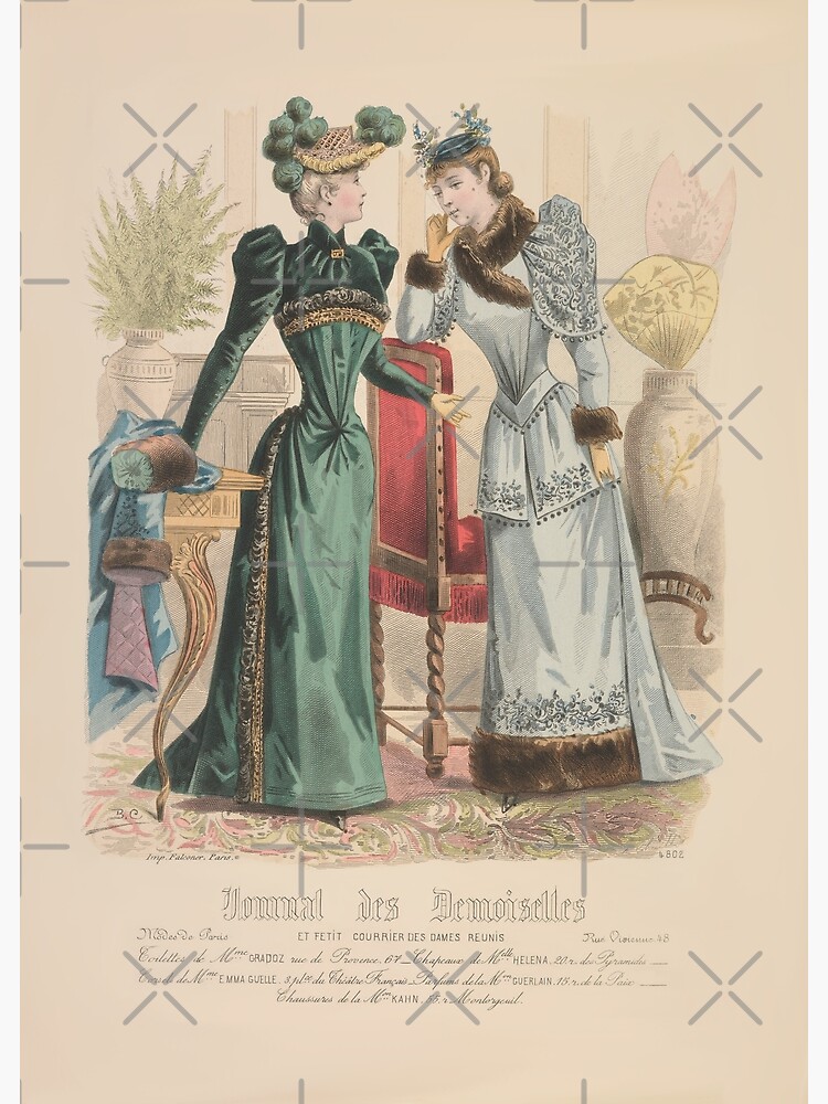 1891 Vintage Victorian French Fashion Poster | Poster