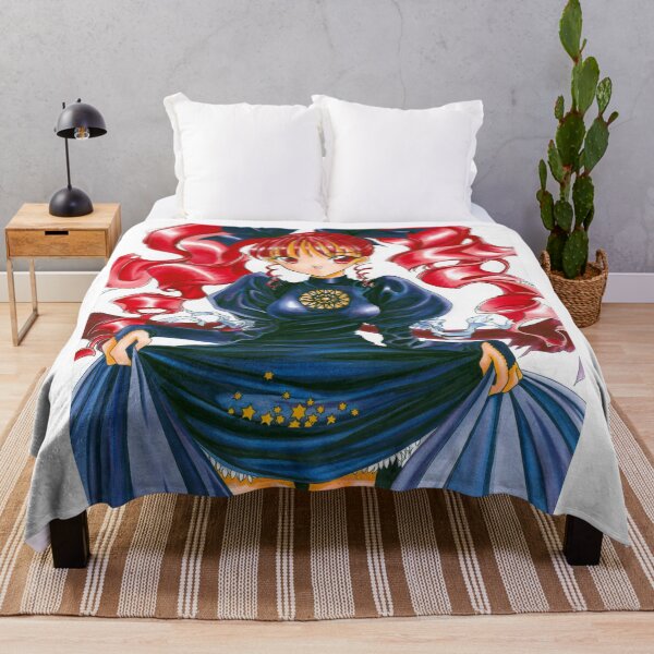 Item preview, A red-haired cute manga beauty in a navy blue dress designed and sold by PhotoCDesign.