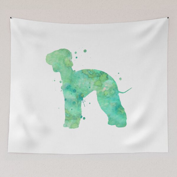 Item preview, Bedlington Terrier Dog Watercolor Painting designed and sold by MiaoMiaoDesign.