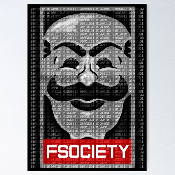 Fsociety Mr Robot Hacker Mask Netflix Tv Series Tumblr Poster