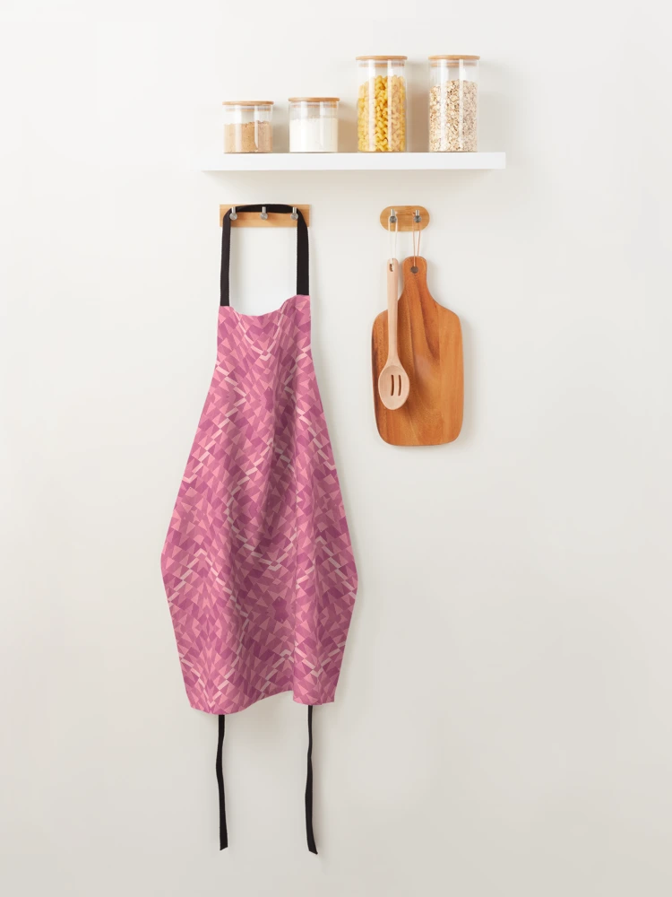 Thumbnail 4 of 6, Apron, Pink Triangles Pattern designed and sold by everything4eva.