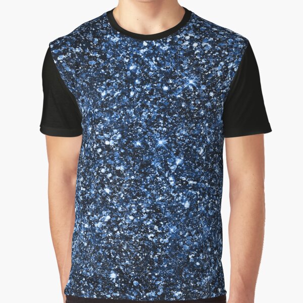Navy Blue Glitter Simulated Look | Graphic T-Shirt