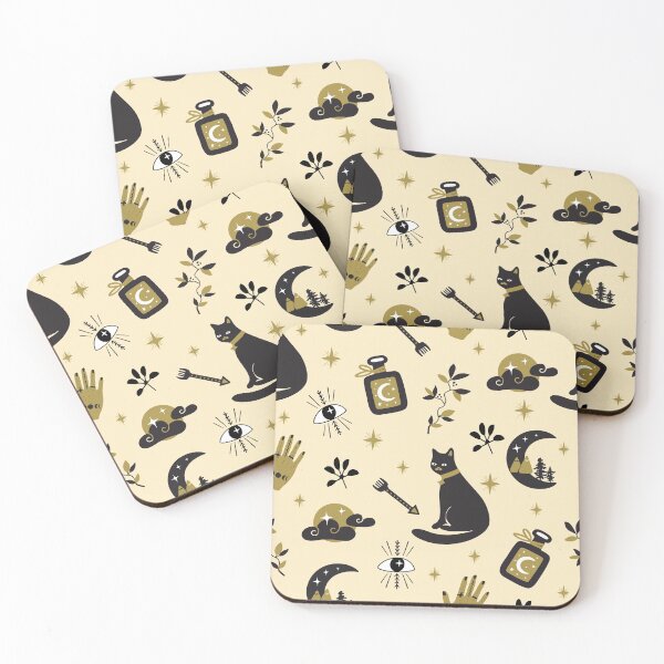 Item preview, seamless pattern with magic icons for the holiday halloween designed and sold by Lana1512.