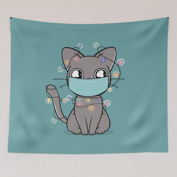 Item preview, Meowy Christmask Cute Cartoon Christmas Cat designed and sold by CrystalCrush.