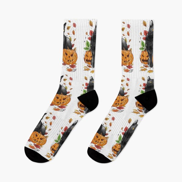 Item preview, Cat Leaves and Pumpkins designed and sold by zoezowie79.