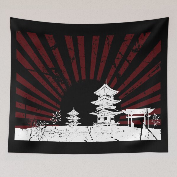 Item preview, Japanese Temple Rising Sun designed and sold by SoccaTamam.