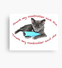 Cat and Wii Canvas Print