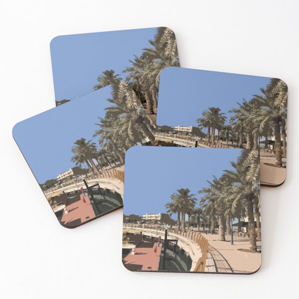 Item preview, Tropical Palm Trees, Gulf Beach Marina in Kuwait designed and sold by ShopieHome.